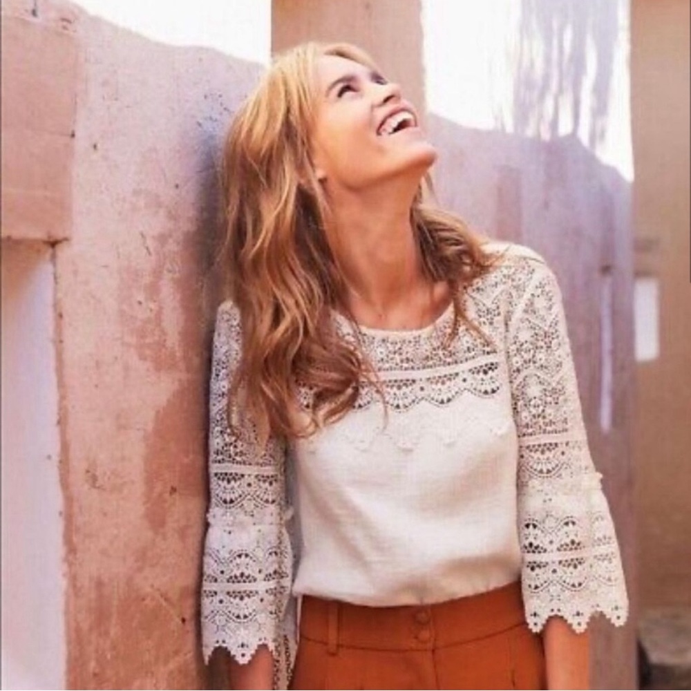 Sezane Celine Lace Blouse